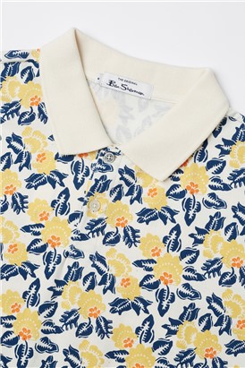  Floral Print Polo Shirt