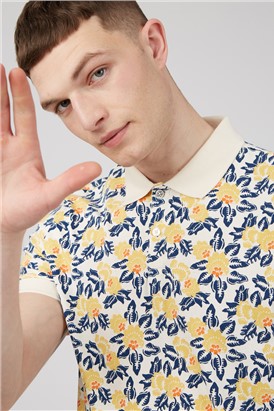  Floral Print Polo Shirt