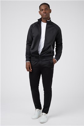  Slim Fit Black Tricot Track Trousers