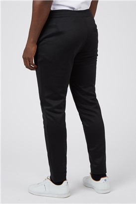  Slim Fit Black Tricot Track Trousers