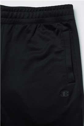  Slim Fit Black Tricot Track Trousers