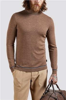  Camel Roll Neck Jumper