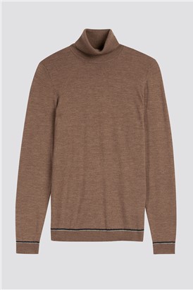  Camel Roll Neck Jumper