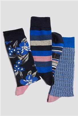  Three Pack Assorted Socks