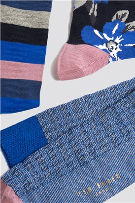  Three Pack Assorted Socks