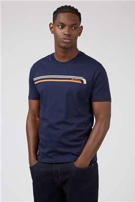  Regular Fit Printed Chest Stripe T-Shirt