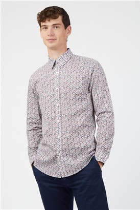  Casual Long Sleeved Multicoloured Floral Shirt