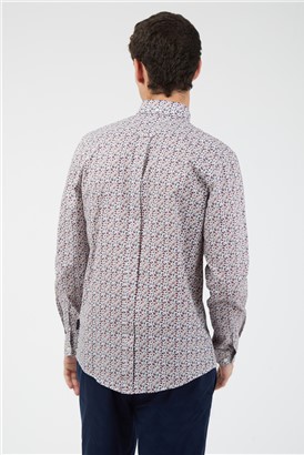  Casual Long Sleeved Multicoloured Floral Shirt