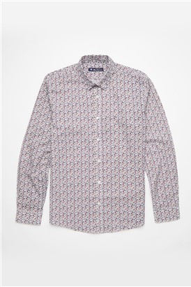  Casual Long Sleeved Multicoloured Floral Shirt