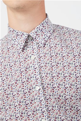  Casual Long Sleeved Multicoloured Floral Shirt