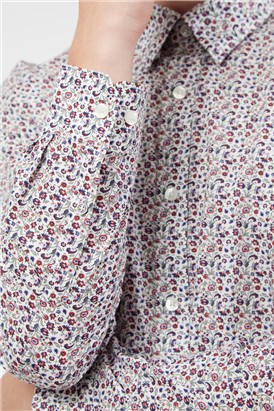  Casual Long Sleeved Multicoloured Floral Shirt