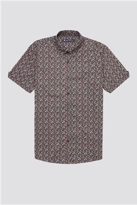  Casual Short Sleeved Multicolour Floral Shirt