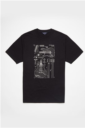  Black Print Graphic T-Shirt