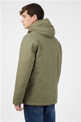  Camouflage Green Modern Cropped Parka