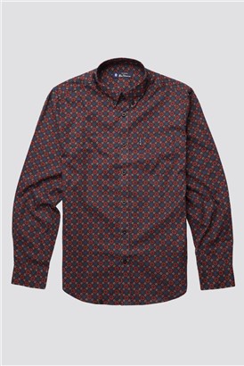  Long Sleeve Foulard Print Shirt