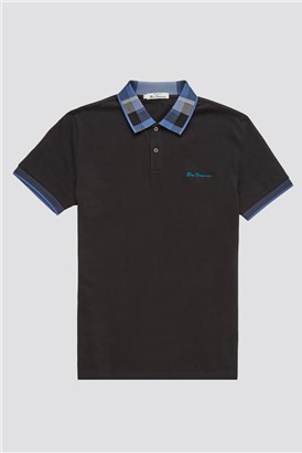  Checked Collar Polo Shirt