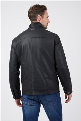  Regular Fit Black Biker Jacket