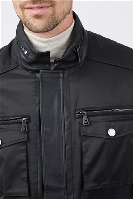  Regular Fit Black Biker Jacket