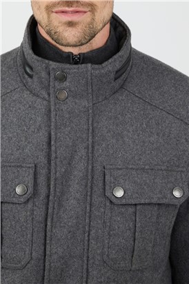  Wool Blend Driving Jacket