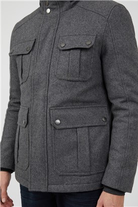  Wool Blend Driving Jacket