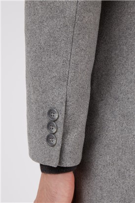  Regular Fit Light Grey Overcoat