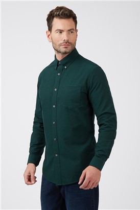  Long Sleeve Leston Trekking Green Oxford Shirt