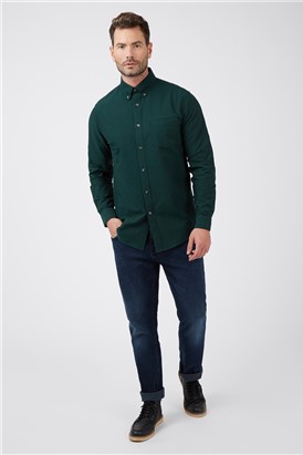  Long Sleeve Leston Trekking Green Oxford Shirt