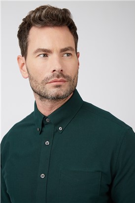  Long Sleeve Leston Trekking Green Oxford Shirt