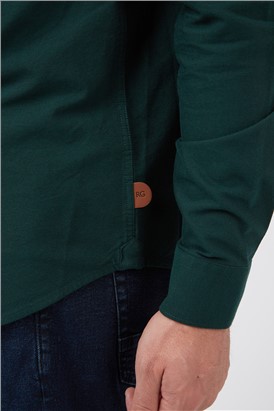  Long Sleeve Leston Trekking Green Oxford Shirt