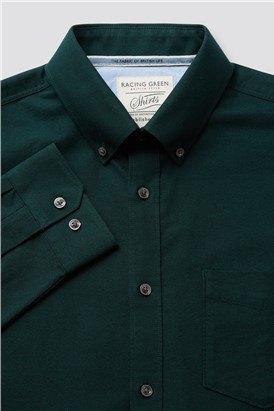  Long Sleeve Leston Trekking Green Oxford Shirt