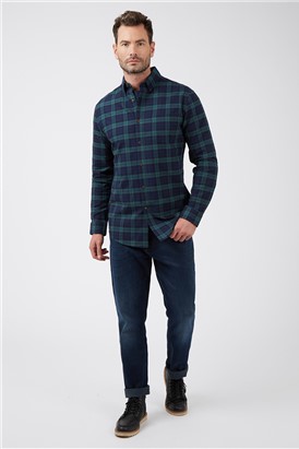  Long Sleeve Leston Blackwatch Tartan Shirt