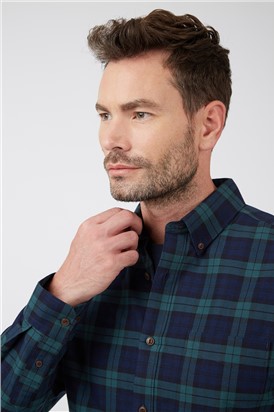  Long Sleeve Leston Blackwatch Tartan Shirt