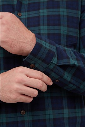  Long Sleeve Leston Blackwatch Tartan Shirt