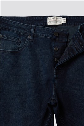  Lando Blue Black Straight Fit Jeans