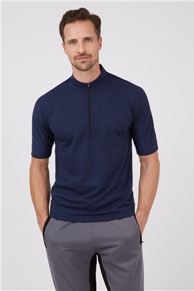  BANKSport Navy Jersey Half Zip Top