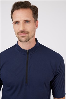  BANKSport Navy Jersey Half Zip Top