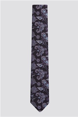  Purple Ornate Floral Tie