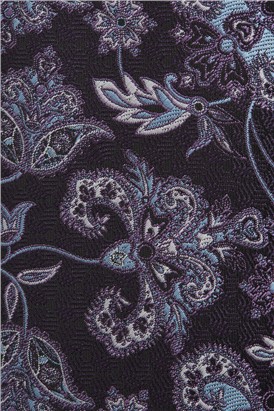  Purple Ornate Floral Tie