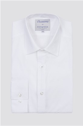 Occasions White Floral Jacquard Shirt