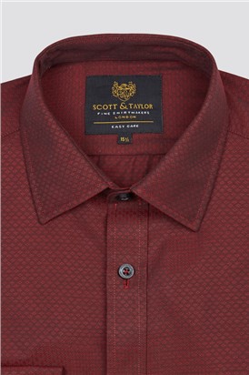  Wine Textured Formal Shirt