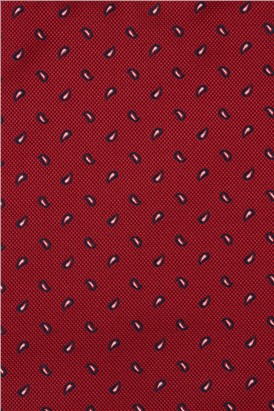  Burgundy Tie, Handkerchief And Cufflink Set