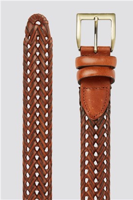  Tan Plaited Belt