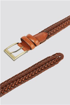  Tan Plaited Belt