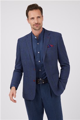  Blue Grandad Collar Shirt