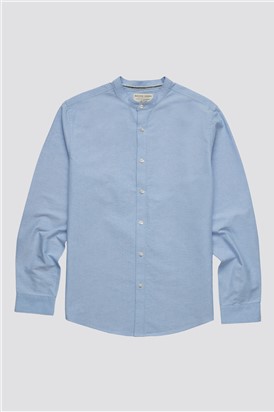  Long Sleeved Grandad Collar Oxford Shirt