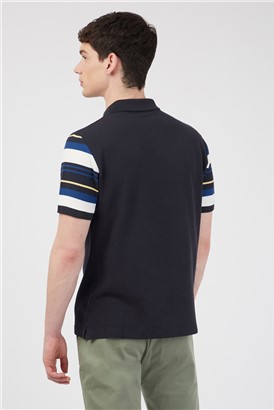  Sleeve Stripe Polo Shirt