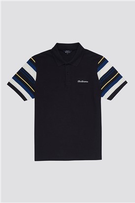  Sleeve Stripe Polo Shirt