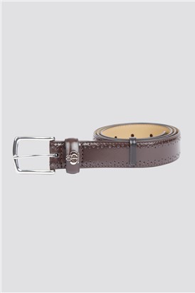  Brown Bonded Leather Belt