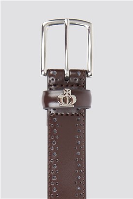  Brown Bonded Leather Belt