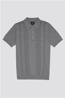  Short Sleeve Knitted Textured Polo Shirt